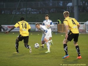 Wigry Suwalki - Sandecja Nowy Sacz; I polowa; 18..IV.2015