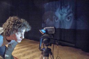 Próba spektaklu "Wojaczek" (fot. Lucjusz Sawicki).