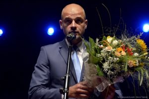 Jeden z laureatów "Włóczni Jaćwingów" za 2014 rok - Wojciech Kowalewski.